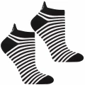 Stopki damskie Moraj w paski czarno-białe zebra
