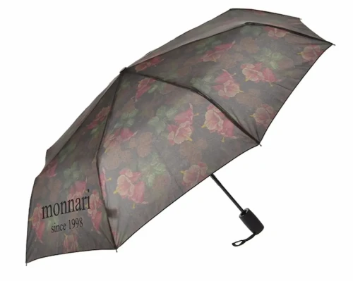 Parasolka damska Monnari automatyczna rozłożona w kwiatowy wzór