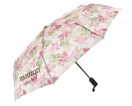 Parasolka damska Monnari automatyczna biała w kwiaty – składana z pokrowcem