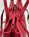 Zamek błyskawiczny czerwonej torebki shopper Gallantry Paris i pasek regulujący kształt