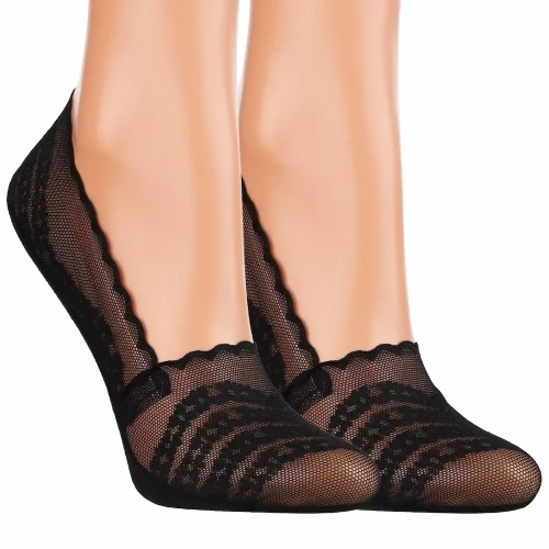 Czarne stopki baleriny damskie Moraj niewidoczne w butach