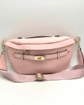 Laura Biaggi damska torebka nerka różowa – elegancka nerka na ramię z logowanym paskiem