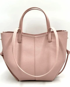 Gallantry Paris damska torebka shopperka różowa – ekoskóra, podwójne uchwyty, format B5