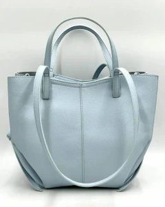 Gallantry Paris damska torebka shopperka jasnoniebieska – ekoskóra, podwójne uchwyty, format B5