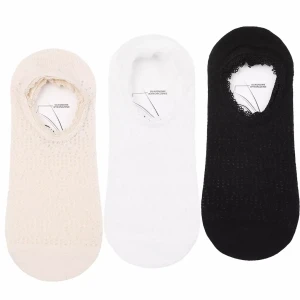 Skarpetki stopki damskie Moraj ażurowe 3-pak bawełniane z silikonem 38-41