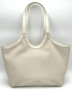 Laura Biaggi torebka shopper beżowa na ramię 