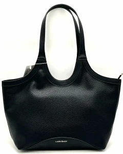 Laura Biaggi torebka shopper czarna na ramię 