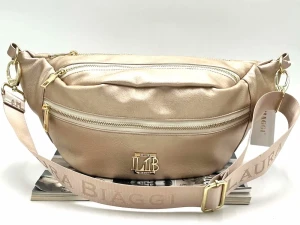 Laura Biaggi damska torebka nerka złota – elegancki model z połyskiem