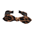Opaska do włosów z kokardą – print tygrysi, widok z przodu, ozdoba na środku