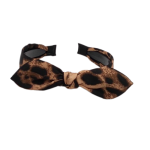 Opaska do włosów z kokardą – tygrysi wzór, dzika elegancja