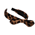 Opaska do włosów z kokardą – tygrysi print