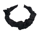 Opaska na włosy czarna marszczona - widok z góry