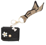 Brelok do Kluczy Torebka z Apaszką – Stylowy Czarny Dodatek