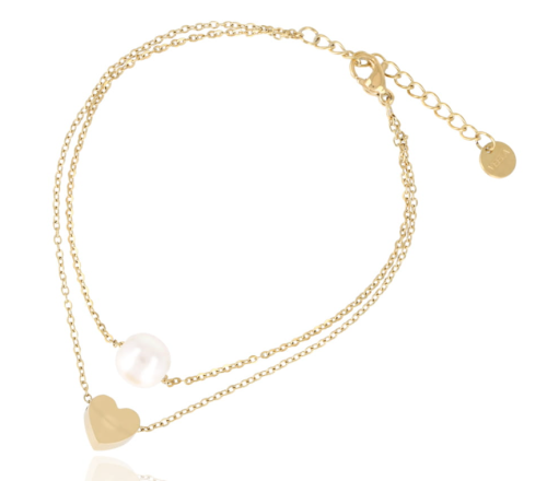 elegancka bransoletka podwójna ze stali nierdzewnej