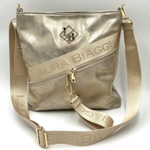 Laura Biaggi damska torebka listonoszka złota 
