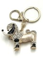 Brelok do kluczy złoty piesek