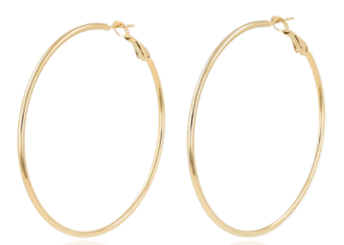 Kolczyki złote koła 6 cm – stal 316L, efektowna biżuteria bez niklu i dla każdej stylizacji