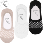 Moraj – Damskie stopki bawełniane z siateczką w kratkę (3-pak, 38–41)