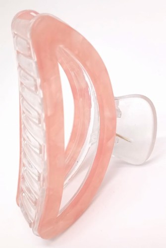 Spinka klamra do włosów przezroczysta różowa