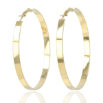 Kolczyki Złote Płaskie Koła 6 cm – Stal Szlachetna 316L