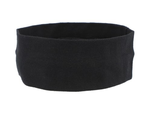 Czarna elastyczna opaska do włosów – tkanina, 40 cm