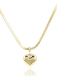 Naszyjnik złoty stal chirurgiczna żmijka z serduszkiem