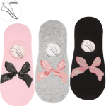 Damskie Stopki z Kokardką 3-pak – Moraj, Kolorowe, Rozmiar 38–41