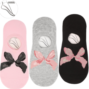 Damskie Stopki z Kokardką 3-pak – Moraj, Kolorowe, Rozmiar 38–41