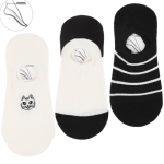 Stopki damskie 3-pak z haftem kota i paskami – niskie, bawełniane – rozmiar 38–41