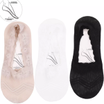 Damskie stopki koronkowe Moraj 3-pak | Rozmiar 38–41 | Białe, beżowe, czarne