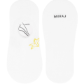 Damska biała stopka Moraj z haftowaną złotą rozgwiazdą, bawełniana, rozmiar 38–41