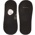 Czarna bawełniana stopka damska Moraj z haftem złotego konika morskiego, rozmiar 38–41