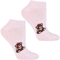 Różowe skarpetki bawełniane Moraj stopki z motywem misia, rozmiar 38–41
