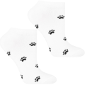 Skarpetki Moraj białe z czarnym wzorem łapek – rozmiar 38–41