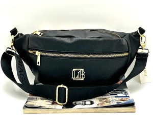 Laura Biaggi damska torebka nerka czarna – elegancka i funkcjonalna saszetka na ramię